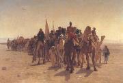 leon belly Pilgrims Going to Mecca (san11) Spain oil painting artist